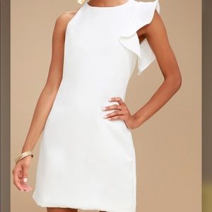 White off the shoulder dress from Lulus size L